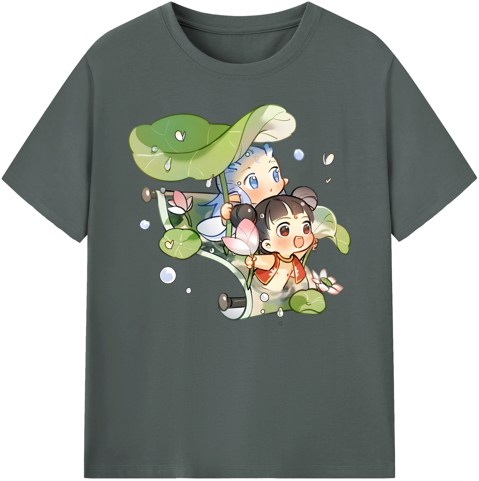 （画像用） Ne Zha 2 ナタ 魔童の大暴れ 綿100％ メンズ半袖Tシャツ｜肌触りやわらか＆通気性